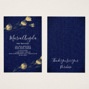 Denim and Wild Flowers Yellow Blue Jewelry Cards