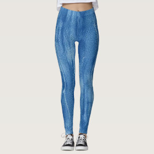 Denim artwork leggings