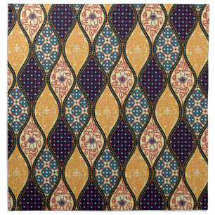 Denim Blue Art Nouveau: Seamless Cloth Napkin