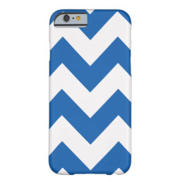 Denim Blue Bold Chevron Barely There iPhone 6 Case