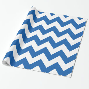 Denim Blue Bold Chevron Wrapping Paper