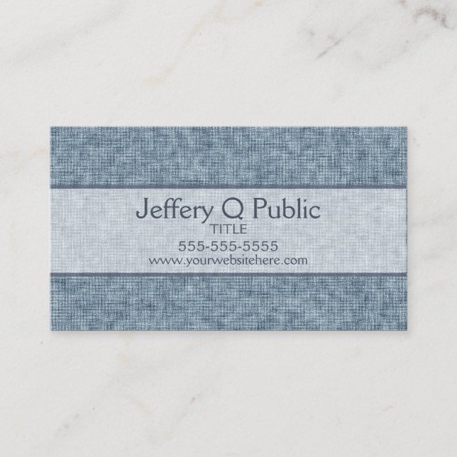 Denim Blue Business Card (Front)