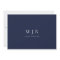 Denim Blue Business Monogram From The Desk of 