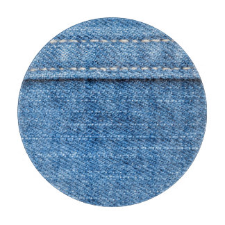 Denim Blue: Classic Jeans Texture. Cutting Board