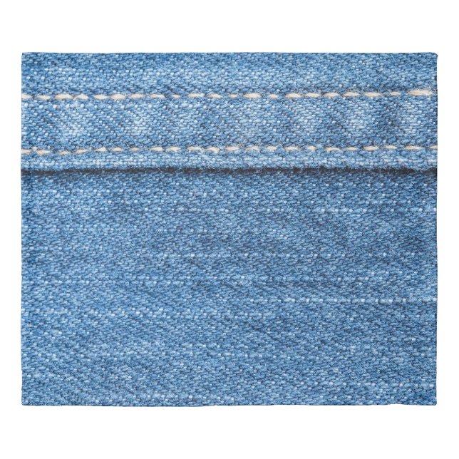 Denim Blue: Classic Jeans Texture. Duvet Cover (Front)