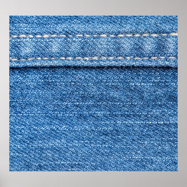 Denim Blue: Classic Jeans Texture. Poster (Front)
