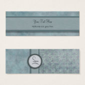 Denim Blue Coin Pattern with Monogram (Front & Back)