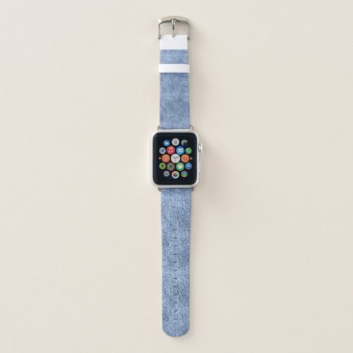 Denim Blue Denim Pattern Apple Watch Band
