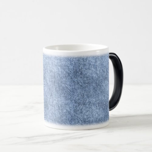 Denim Blue Denim Pattern Magic Mug