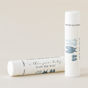Denim Blue Jean Baby Shower Favor Lip Balm