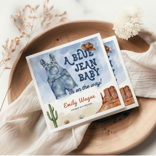 Denim Blue Jean Baby Shower Napkins