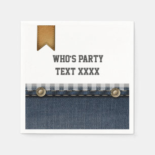 denim, blue jeans, cowboy, western napkins