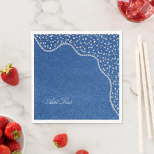 Denim Blue Jeans Diamond Napkins