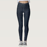 Denim Blue Jeans Faux Navy Leggings<br><div class="desc">Denim Blue Jeans Texture Leggings</div>