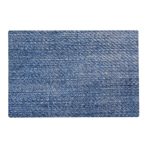 Denim Blue Jeans Faux Texture Rustic Placemat