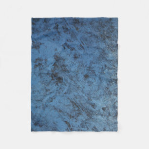 Denim Blue personalized antique car, rusted metal Fleece Blanket