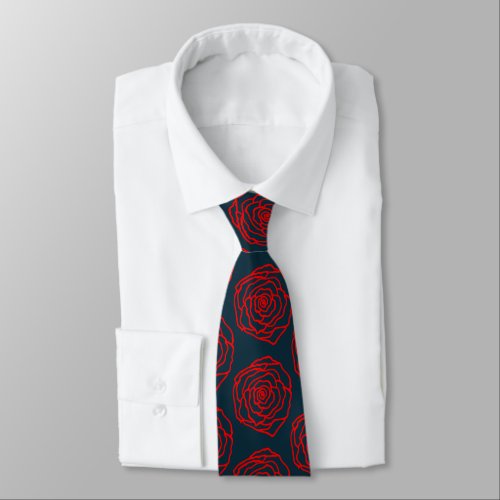 Denim Blue Rose Tie