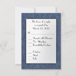 Denim Blue RSVP with Menu Choice