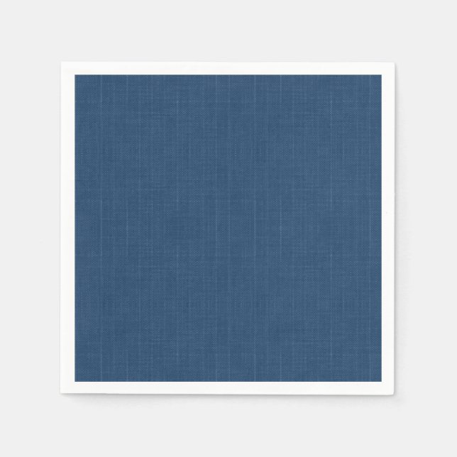 Denim blue solid textured napkins (Front)
