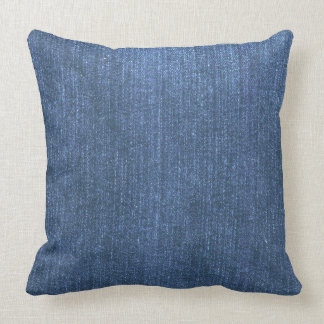 Denim blue throw pillow
