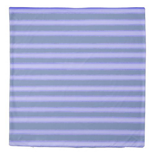 Denim blue watercolor stripes design duvet cover