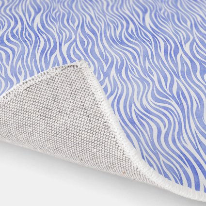 Denim Blue Watercolor Zebra Print