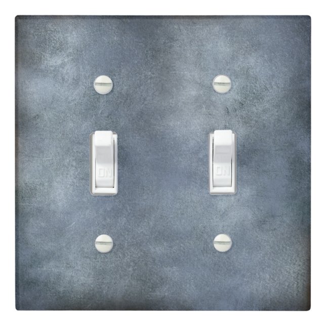 Denim Blue Weathered Look Rustic Finish Light Switch Cover (In Situ)