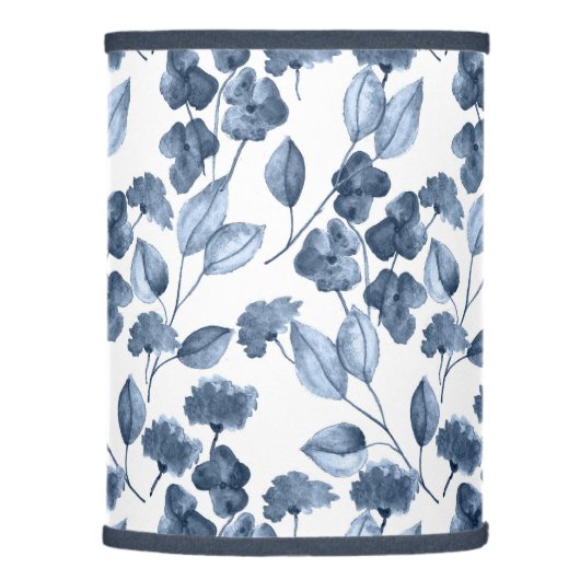 Denim Blue & White Floral Lamp Shade (Right)