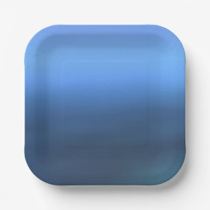 Denim Blues Color Paper Plate