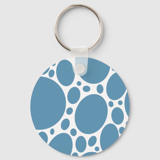 Denim Bule Bubbles Keychain (Front)