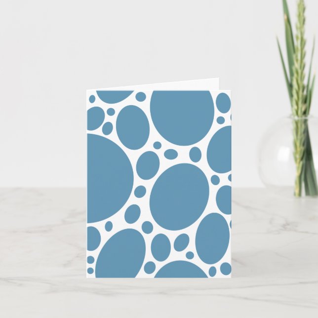 Denim Bule Bubbles Note Card (Front)
