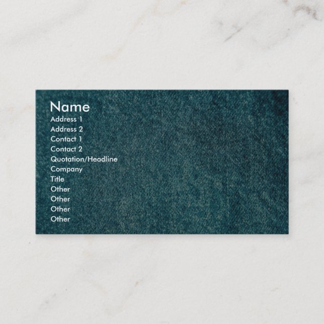 Denim Business Card (Front)