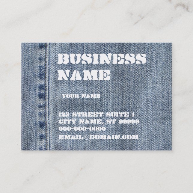 Denim Business Card (Front)