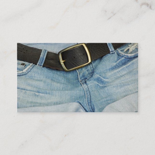 Denim Business Card Vintage Fashion (Front)