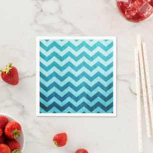 Denim Chevron by Shirley Taylor Paper Napkins