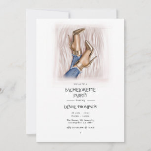 Denim Chic Bachelorette Party Invitation