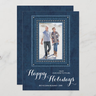 Denim Christmas Photo Holiday Card