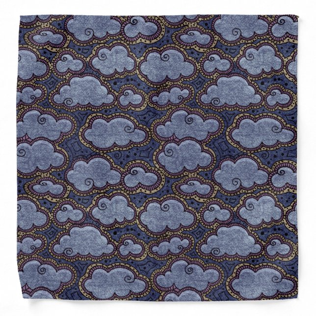 Denim Clouds Bandana (Front)