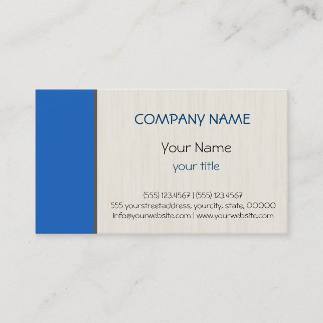 Denim color professional elegant modern business card (Front)