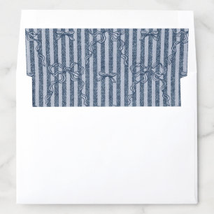 Denim Coquette Bow Blue Jean Baby Shower Envelope Liner
