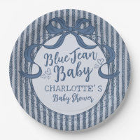 Denim Coquette Bow Blue Jean Baby Shower
