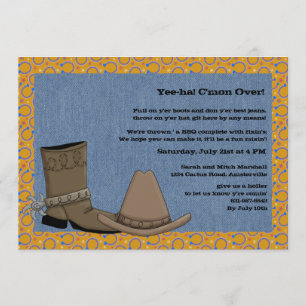 Denim Cowboy Invitation