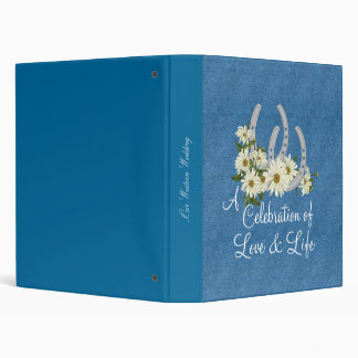 Denim Daisies  Horseshoes Western Wedding Binder