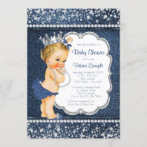 Denim baby clearance shower invitations