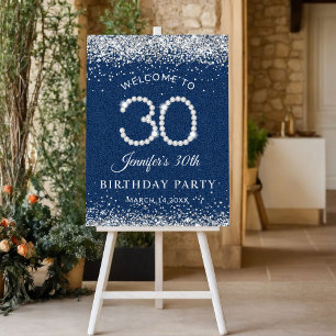 Denim & Diamonds 30th Birthday Party Welcome Sign