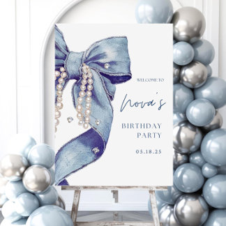 Denim diamonds and pearls welcome sign denim diamo