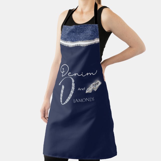Denim & diamonds  apron (Insitu)