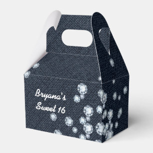 Denim & Diamonds Birthday Party Favor Boxes