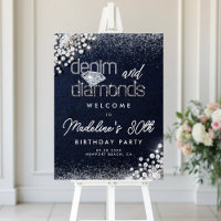 Denim Diamonds Bling Classy Elegant Party Welcome