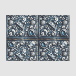 Denim & Diamonds Bling Gemstone Glam Jewels Tissue Paper